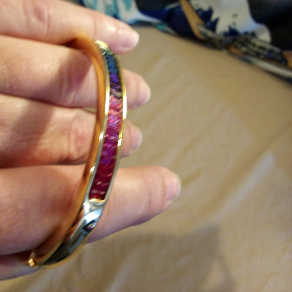 Thai Vintage Faceted Gemstone Bracelet - Picture 5 of 10